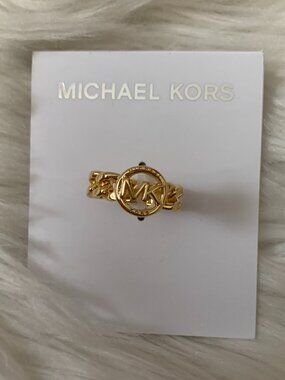 MICHAEL KORS Chainlink Ring in Gold RING SIZE 7/8